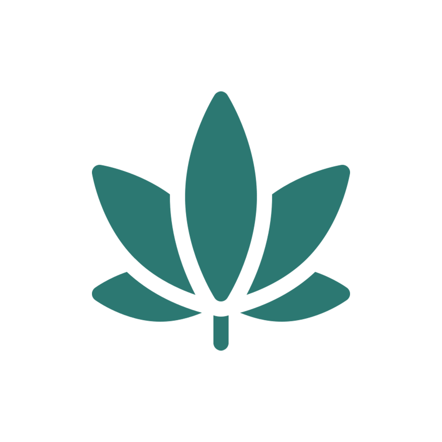 feuille cannabis minimalist leaf cbd légal cannapanda icon